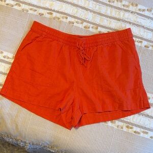 Women's J. Crew Red/Orange Linen Shorts